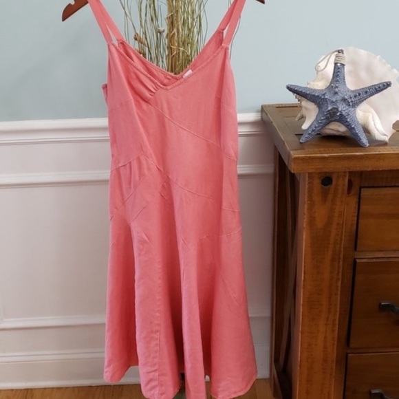 Garnet Hill | Side Zip Linen A-Line Dress - Picture 2 of 6